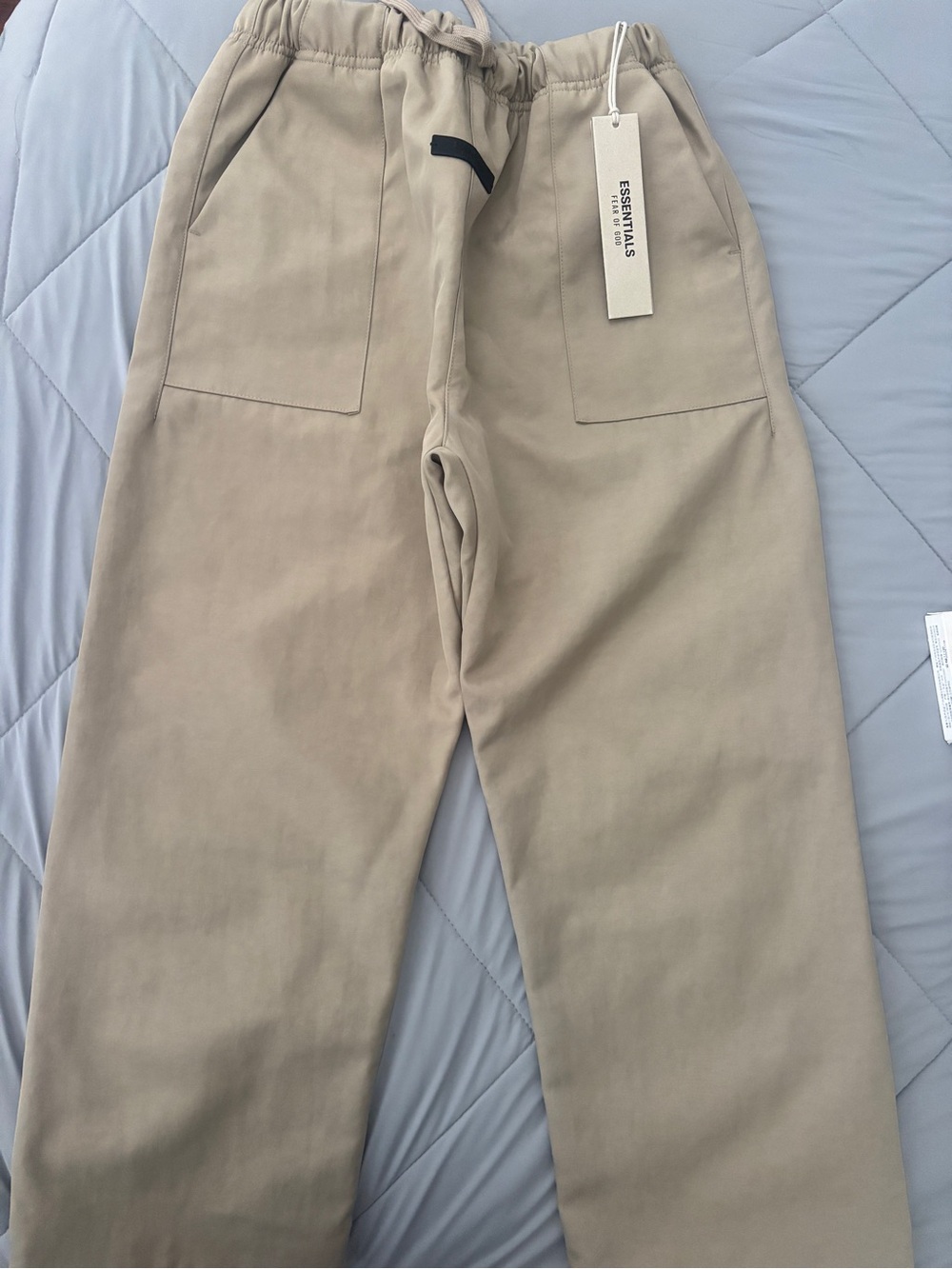 Fear of God Essentials Men’s Beige Drawstring Joggers